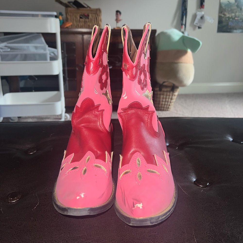 Pink cowboy boots